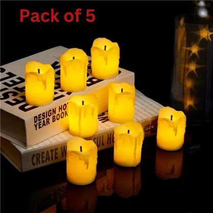 Candle Led Light Battery Operated 5 pcs Home Improvement (Pack of 5)