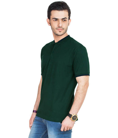 Poly Cotton Solid Half Sleeves Mens Polo T-Shirt (Pack of 2)